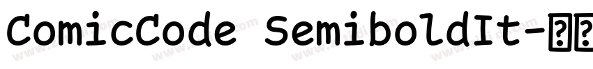 ComicCode SemiboldIt字体转换